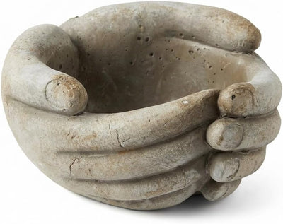 Maceta concreto flores mesa suculentas gris 5.5x5x3pulg