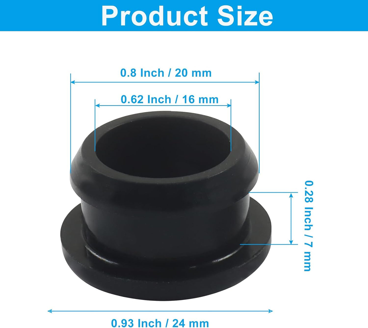 Gomas de caucho para taladro 3/4 pulg 12 pzas para automotriz