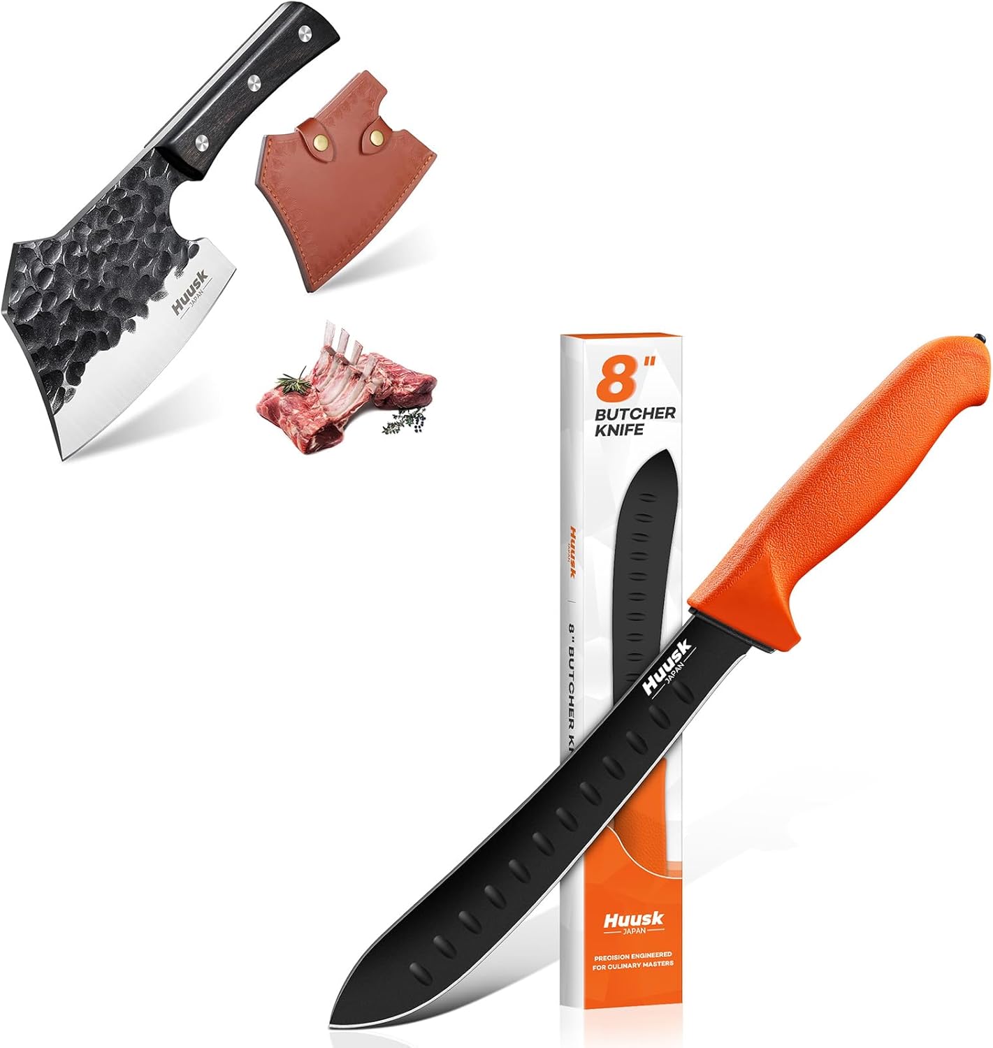 Cuchillo de carnicero con dientes Granton