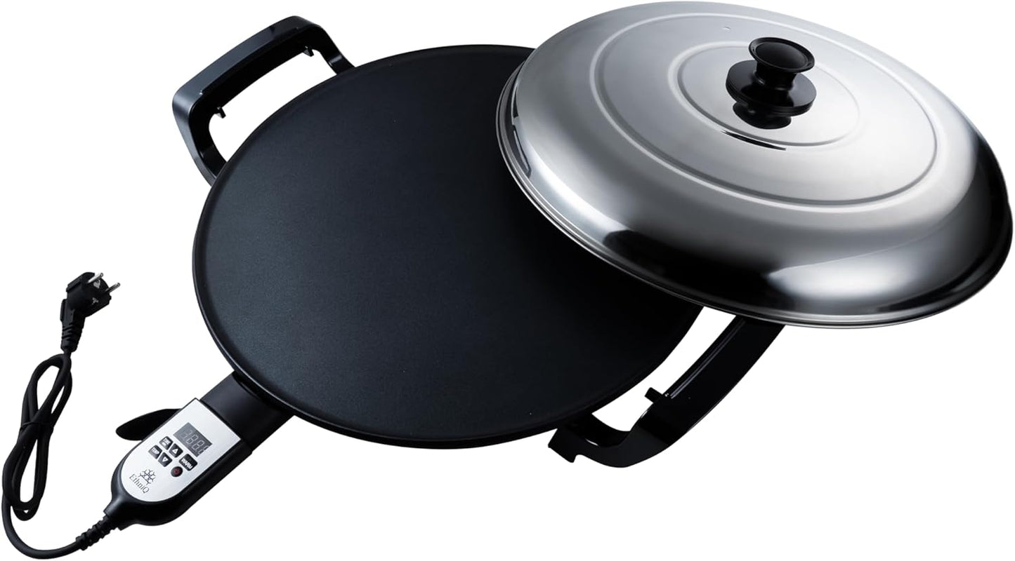 Plancha eléctrica 18.5pulg para injera y crepes