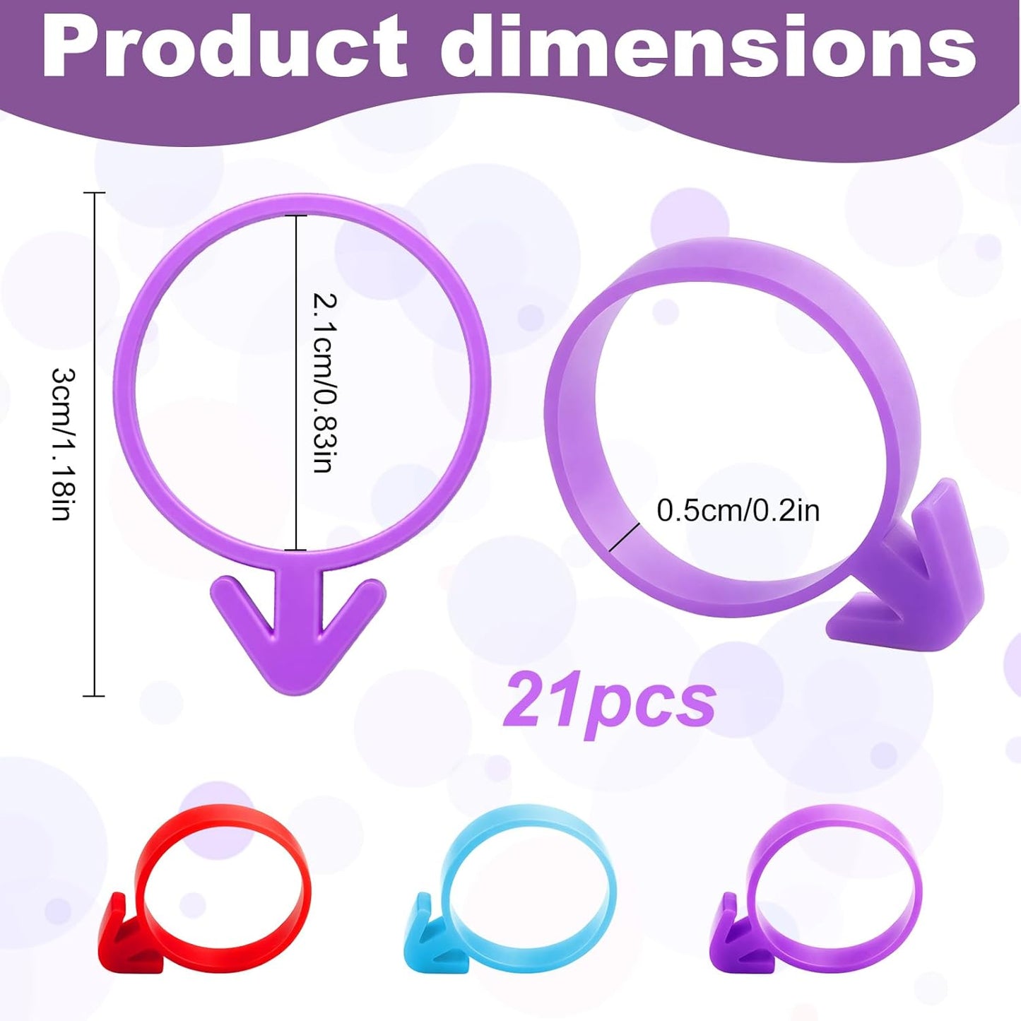 Lazos para bolsas de pastelería de silicona reutilizables 21 piezas