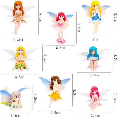 8 Pzas Figuras Hadas Miniaturas Decoración Jardín Coche