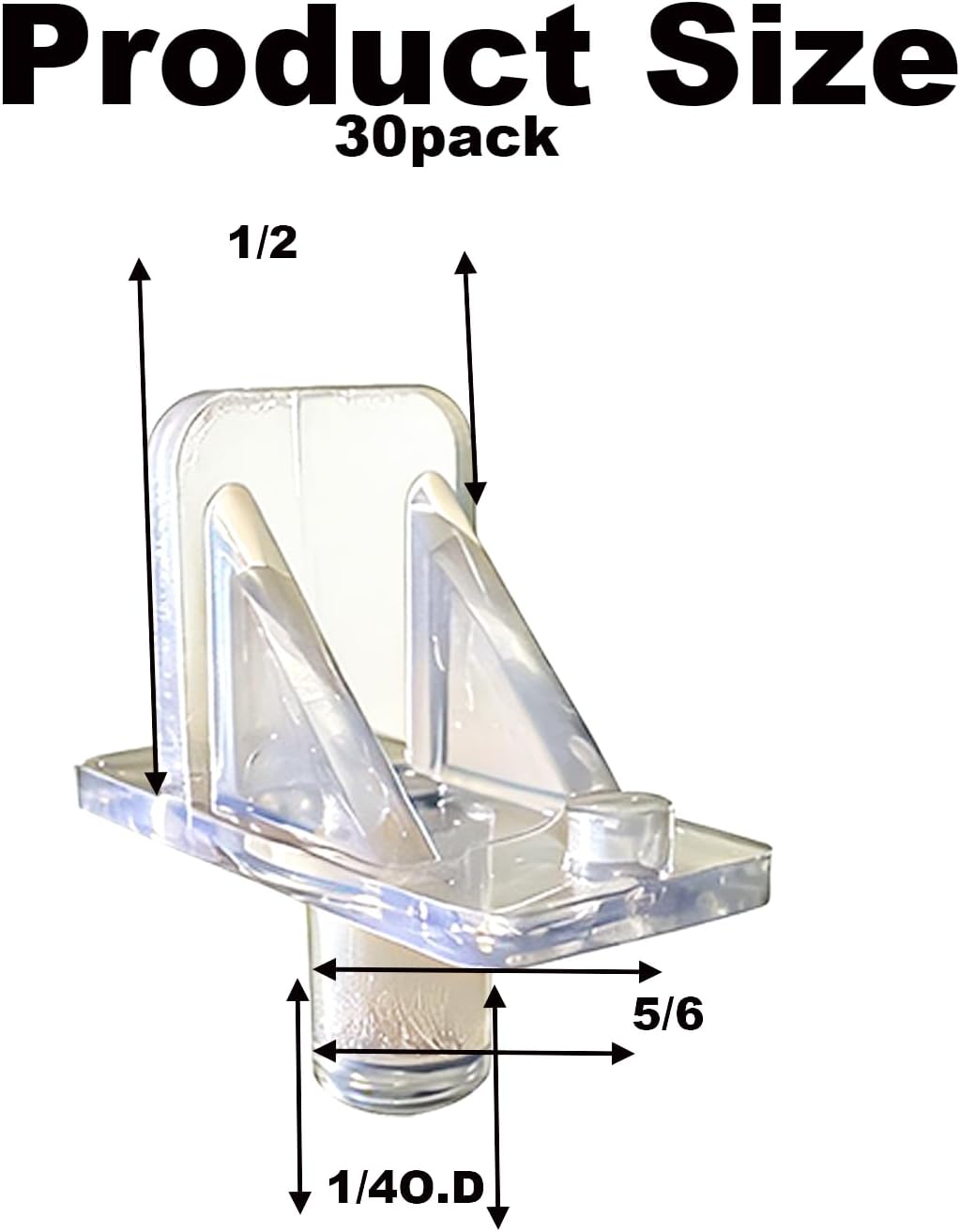 30 Clavijas Plástico 1/4pulg para Estantería Mueble