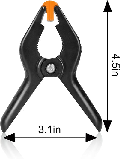 Abrazaderas resorte 4.5pulg clips fuertes pack 10