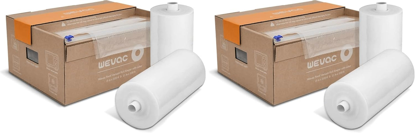 Sellador al vacío Wevac 8x100 y 11x100 pies con bolsas