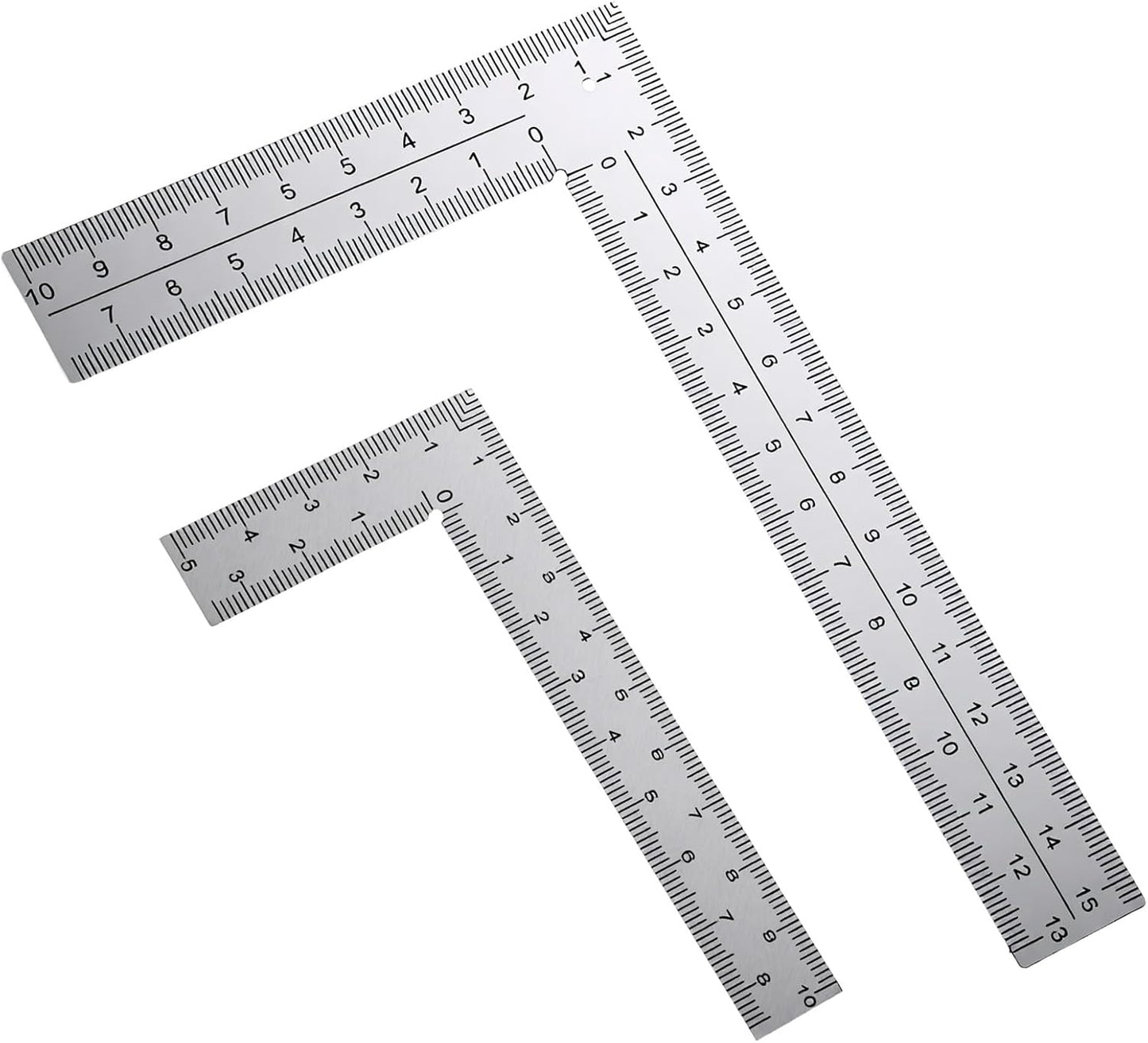 Regla en forma de L de 2x3.9 y 3.9x5.9pulg
