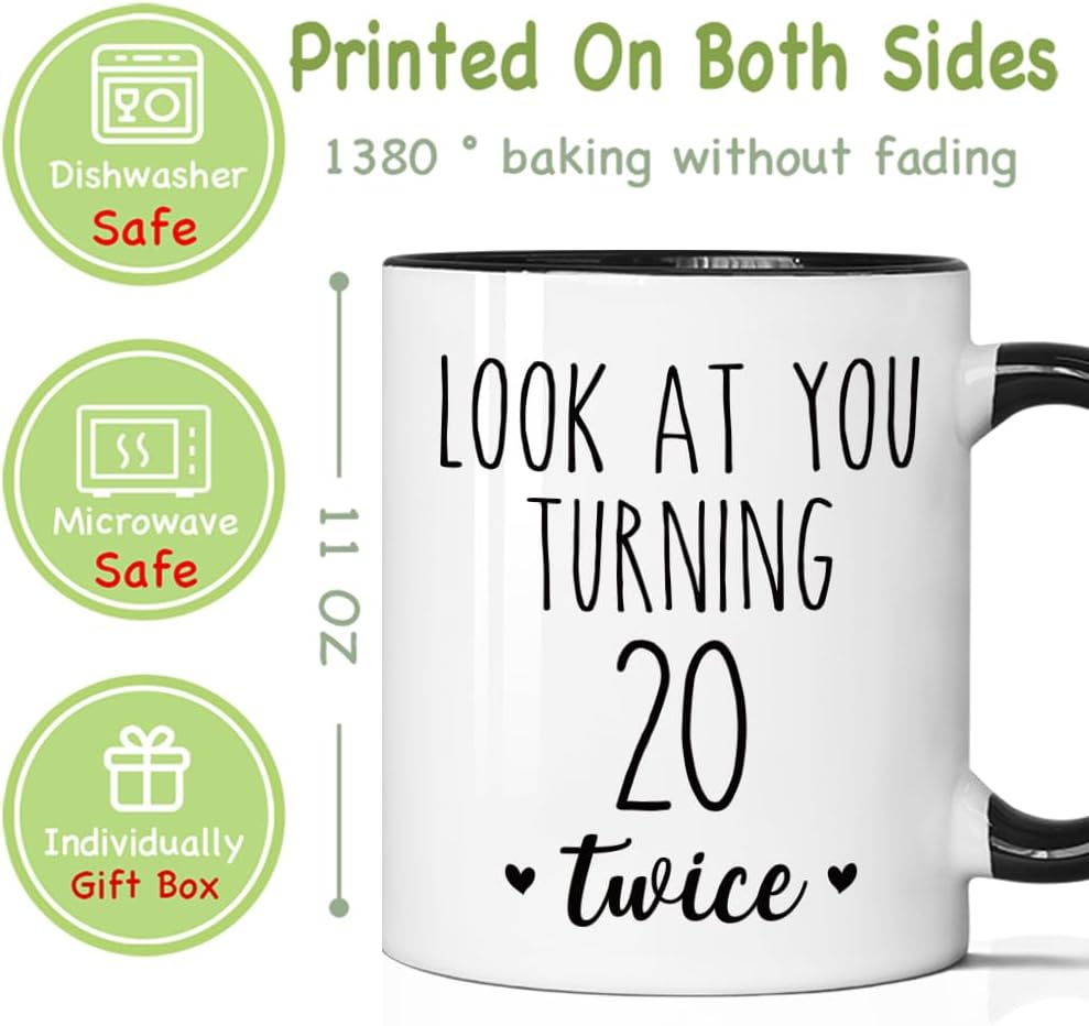 Taza de 40 años regalo divertido para mujer y hombre