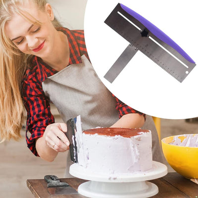 Raspador de tartas de acero inoxidable para glaseado y crema color morado