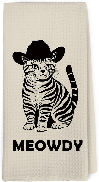 Toallas de cocina de gato vaquero occidental, regalo para amantes de gatos