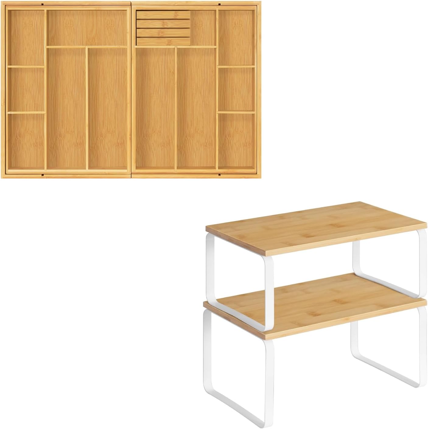 Organiz. utensilios acero inox expandible cocina