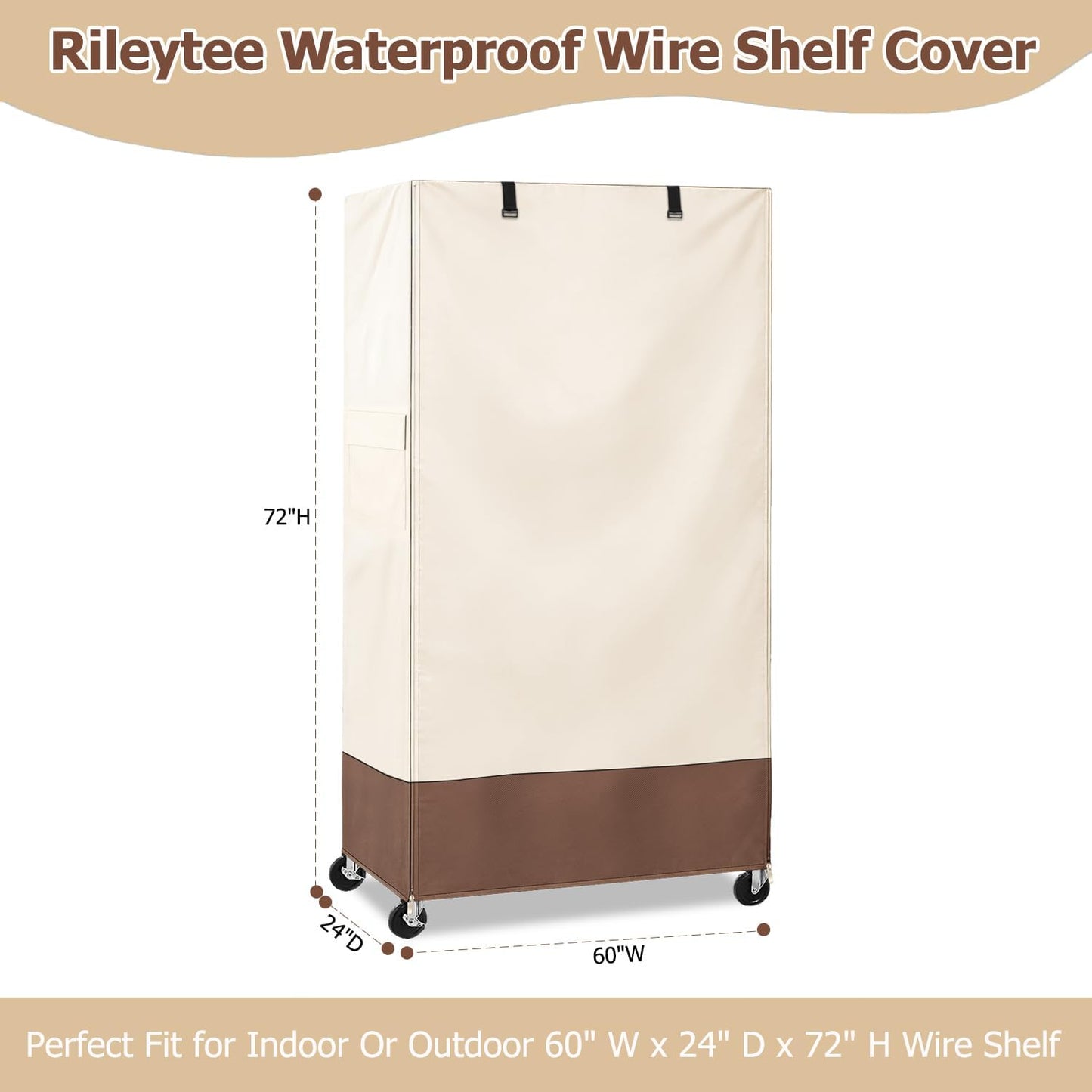 Cubierta estante alambre 60pulg impermeable 600D