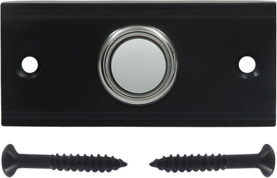 Botón timbre iluminado metal negro vintage para garage