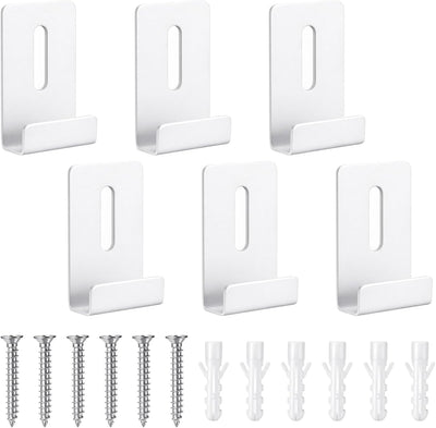 Soportes para espejos sin marco 6 Pzas metal para pared