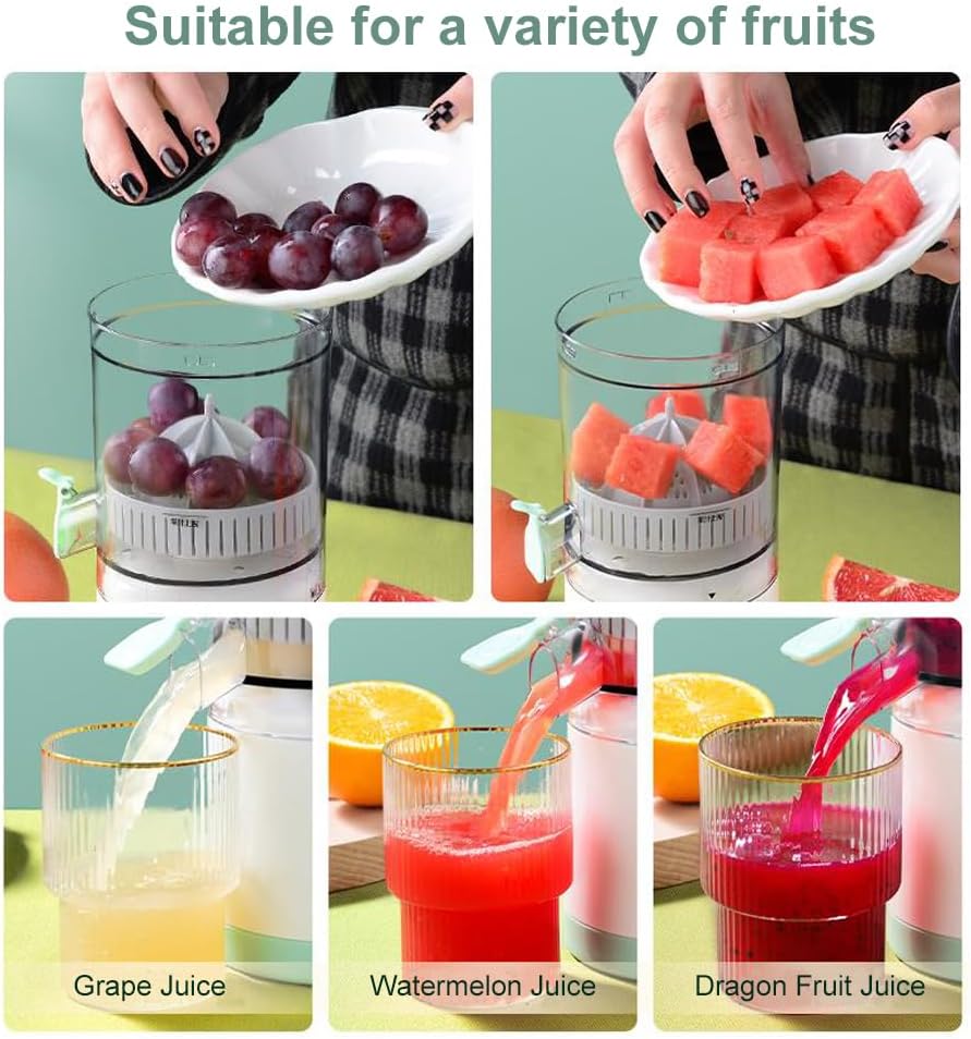 Exprimidor eléctrico recargable para hacer jugo de naranja, limón, kiwi y pomelo