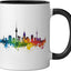 Taza cerámica Eschborn negra/blanca