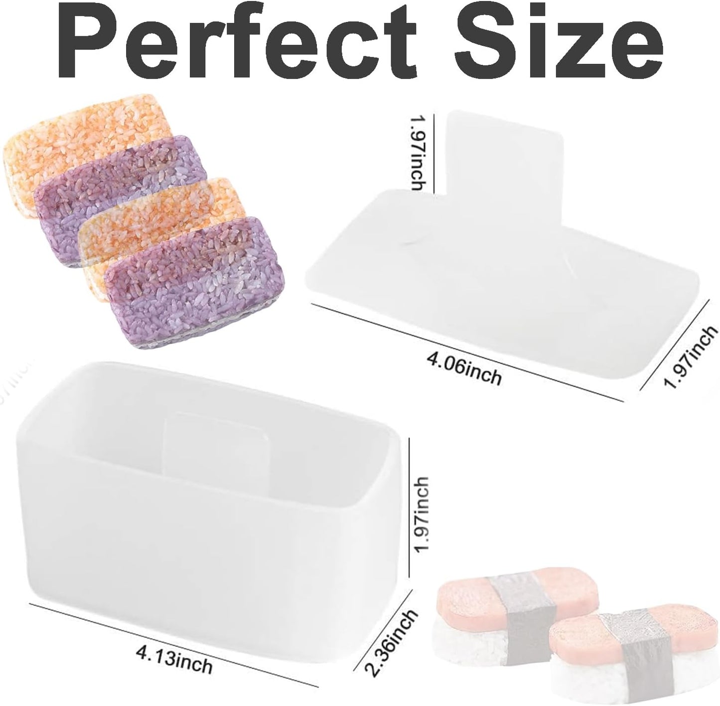 2 Moldes Musubi Antiadherente Sin BPA para Sushi y Onigiri