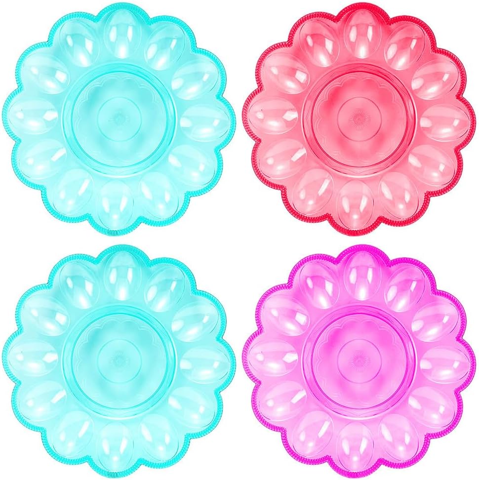 4 Soportes Plástico Huevos Pascua Fiesta Cocina