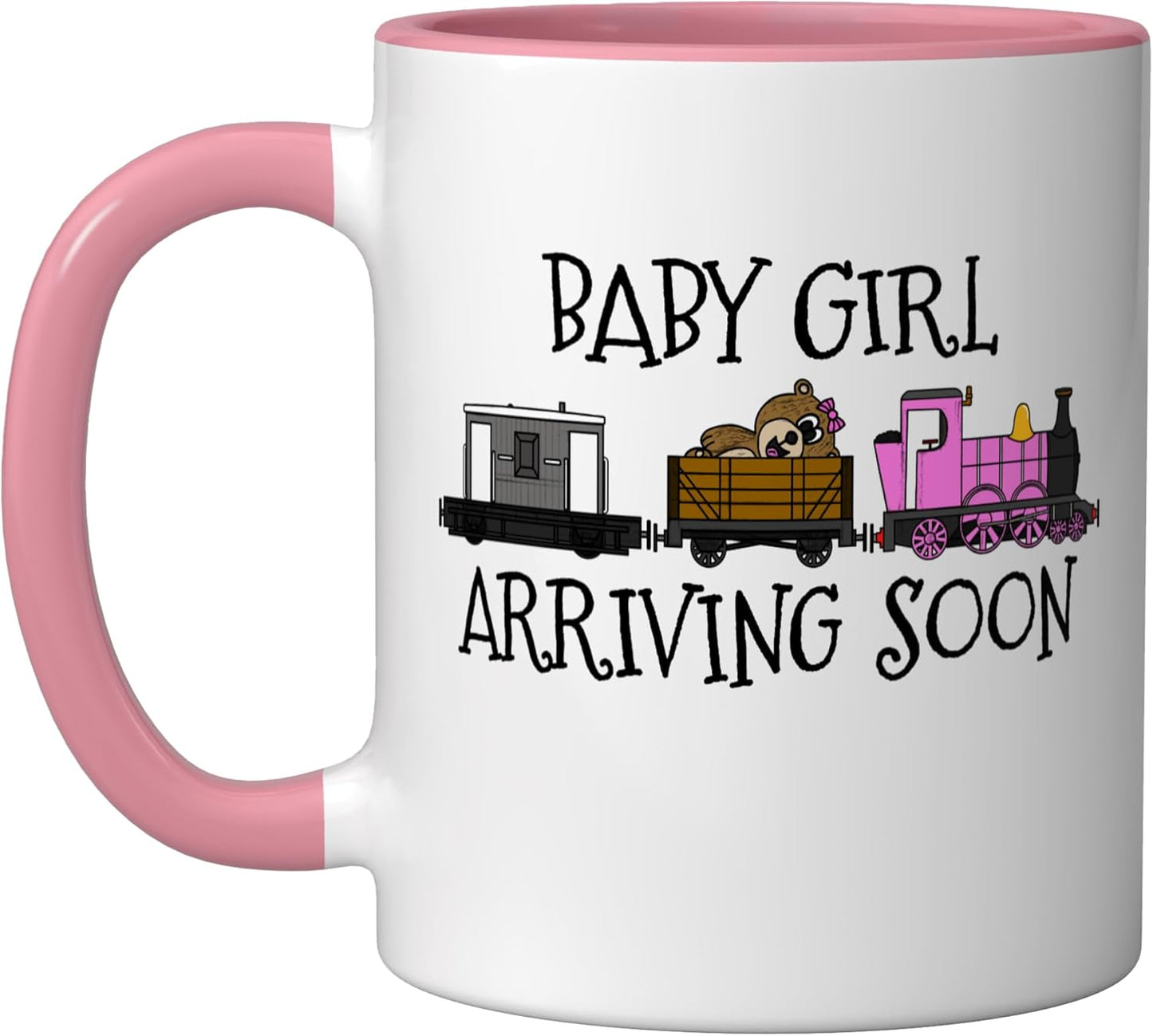 Taza Cerámica Bebé Próximamente Rosa/Blanco
