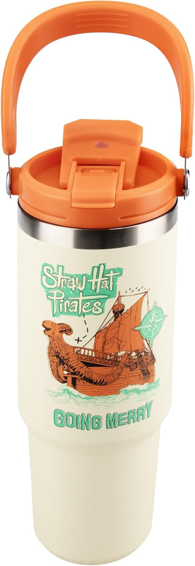 Vaso aislado Paladone de 30.4 fl oz con asa y popote