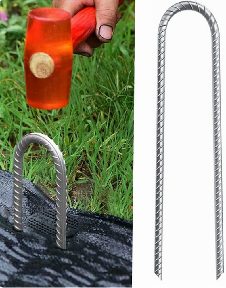 10 Estacas Suelo Trampolín 9.5pulg U Resistentes