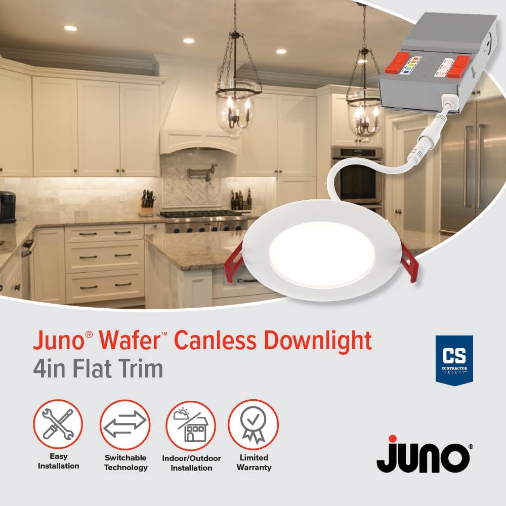 Luces LED empotrables 4pulg blanco ajustable 120V