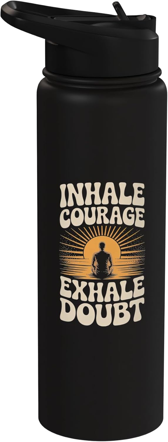 Botella agua térmica acero inox con mensaje inspirador