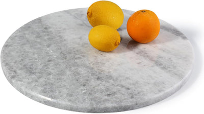 Tabla cortar mármol redonda 16x16pulg cocina servir
