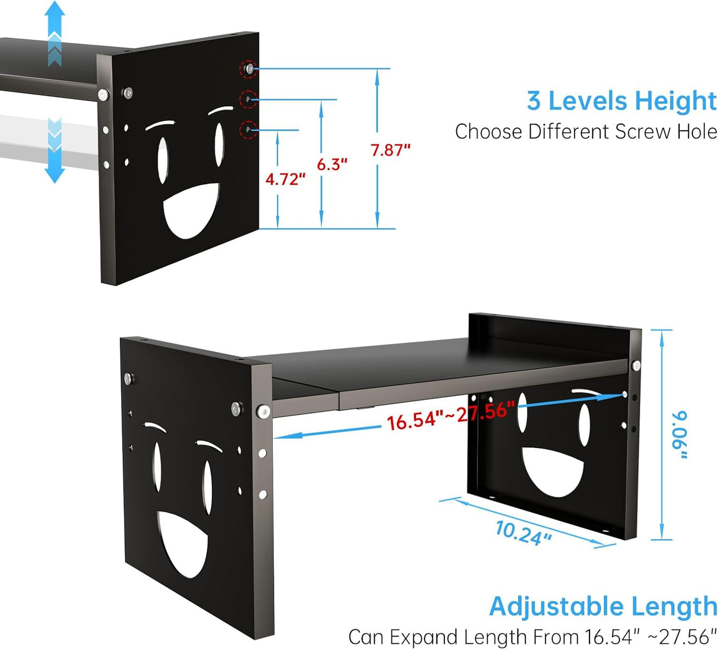 Organiz. estante metal apilable ajustable cocina