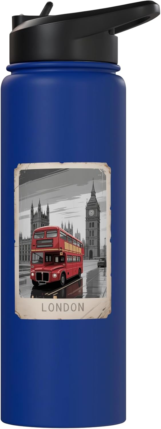 Botella de agua acero inoxidable aislada estilo Big Ben