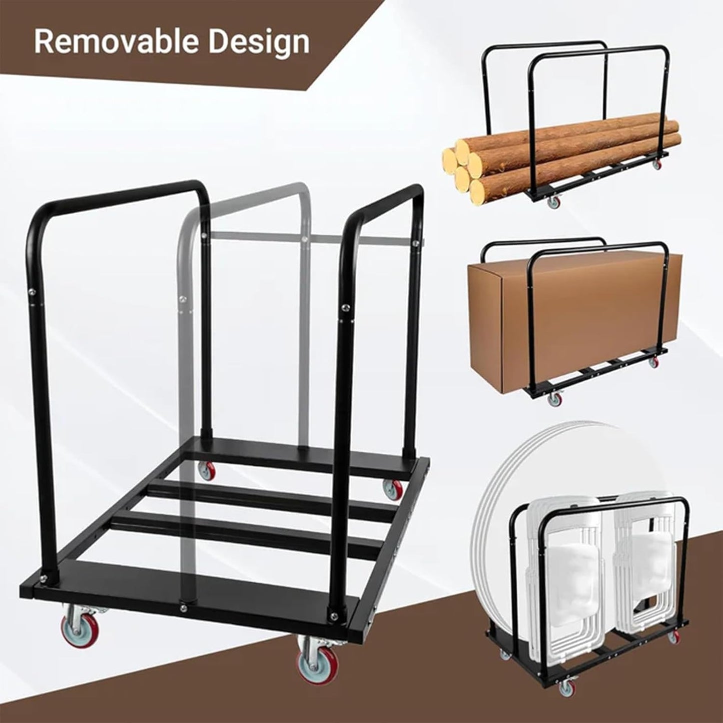 Carrito plegable para yeso ruedas 6pulg capacidad 1500lb
