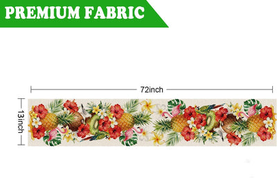Camino de mesa tropical para cocina y comedor 13 x 72 pulgadas