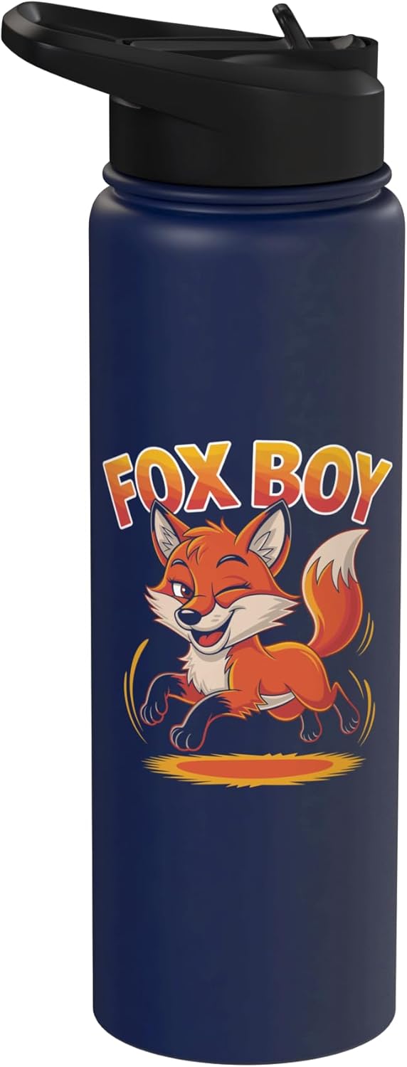 Botella de agua acero inoxidable para niños Fox Boy