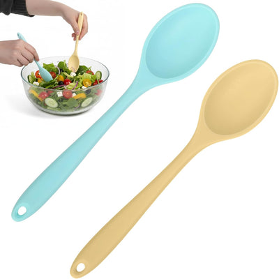 2 cucharas de silicona pequeñas resistentes al calor para cocinar y hornear