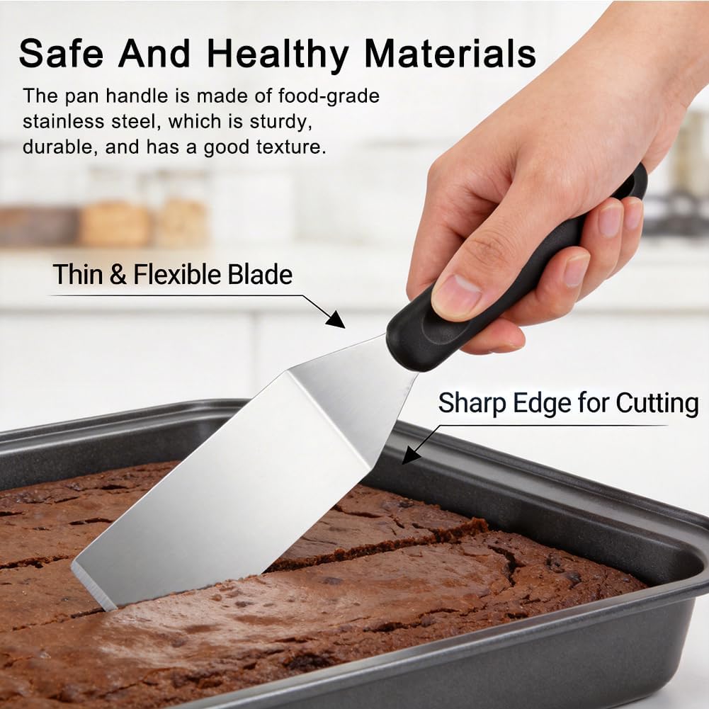 Juego de 3 espátulas de acero inoxidable con ganchos para cocina