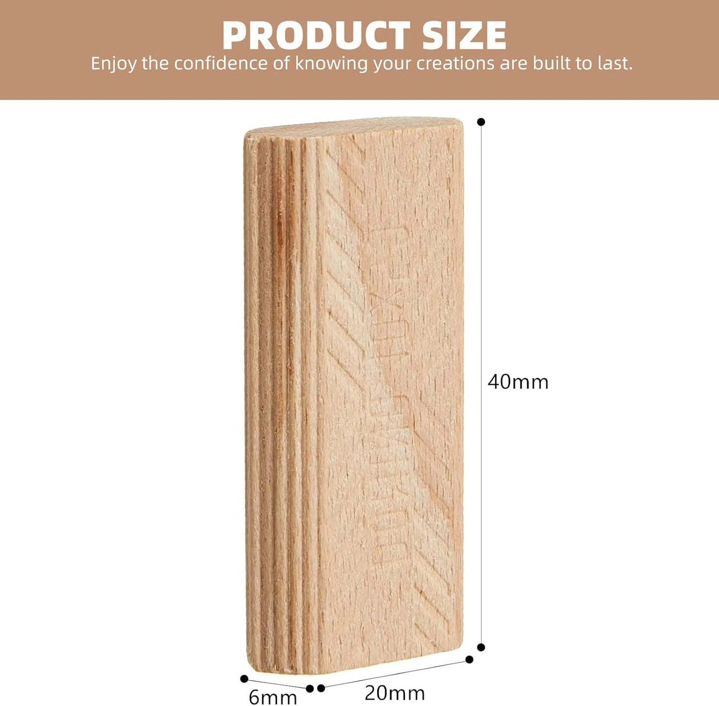 Espigas madera haya comp Domino 80 pzas