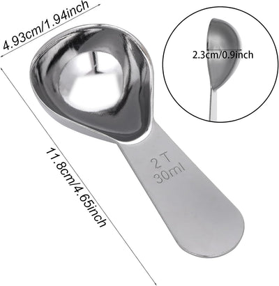 Cuchara medidora café acero inox 1.0oz color plata