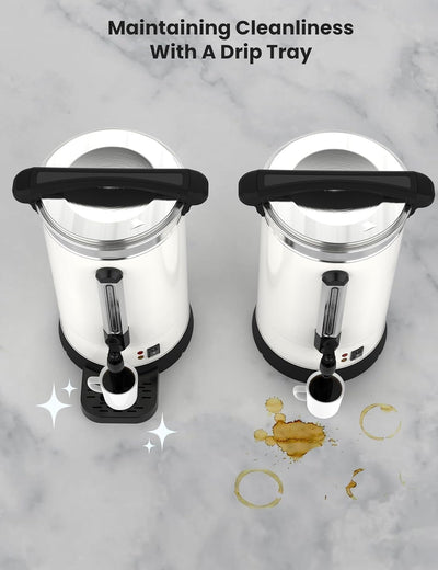 Cafetera comercial 18L acero inox 120 tazas doble pared