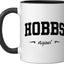 Taza cerámica Hobbs Design College Nuevo México negra/blanca