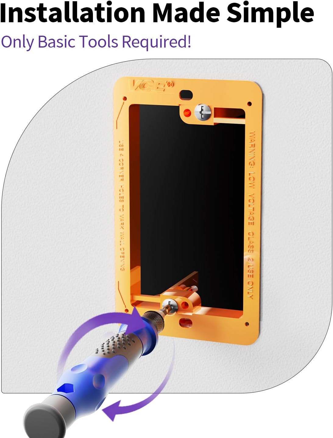 Soporte montaje bajo voltaje 2uds para cables naranja