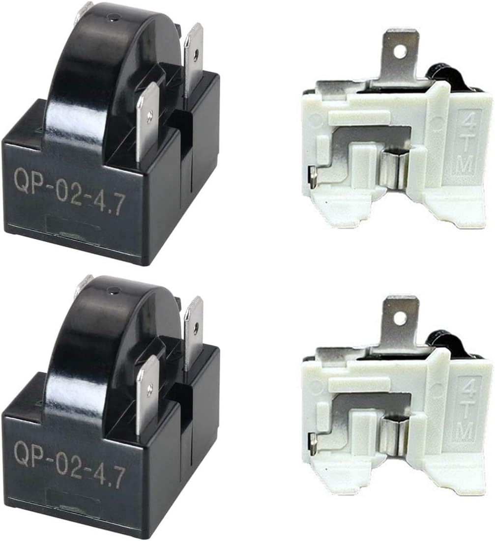 Kit relé PTC 4.7 ohmios 3 pines protector sobrecarga 1/2 HP