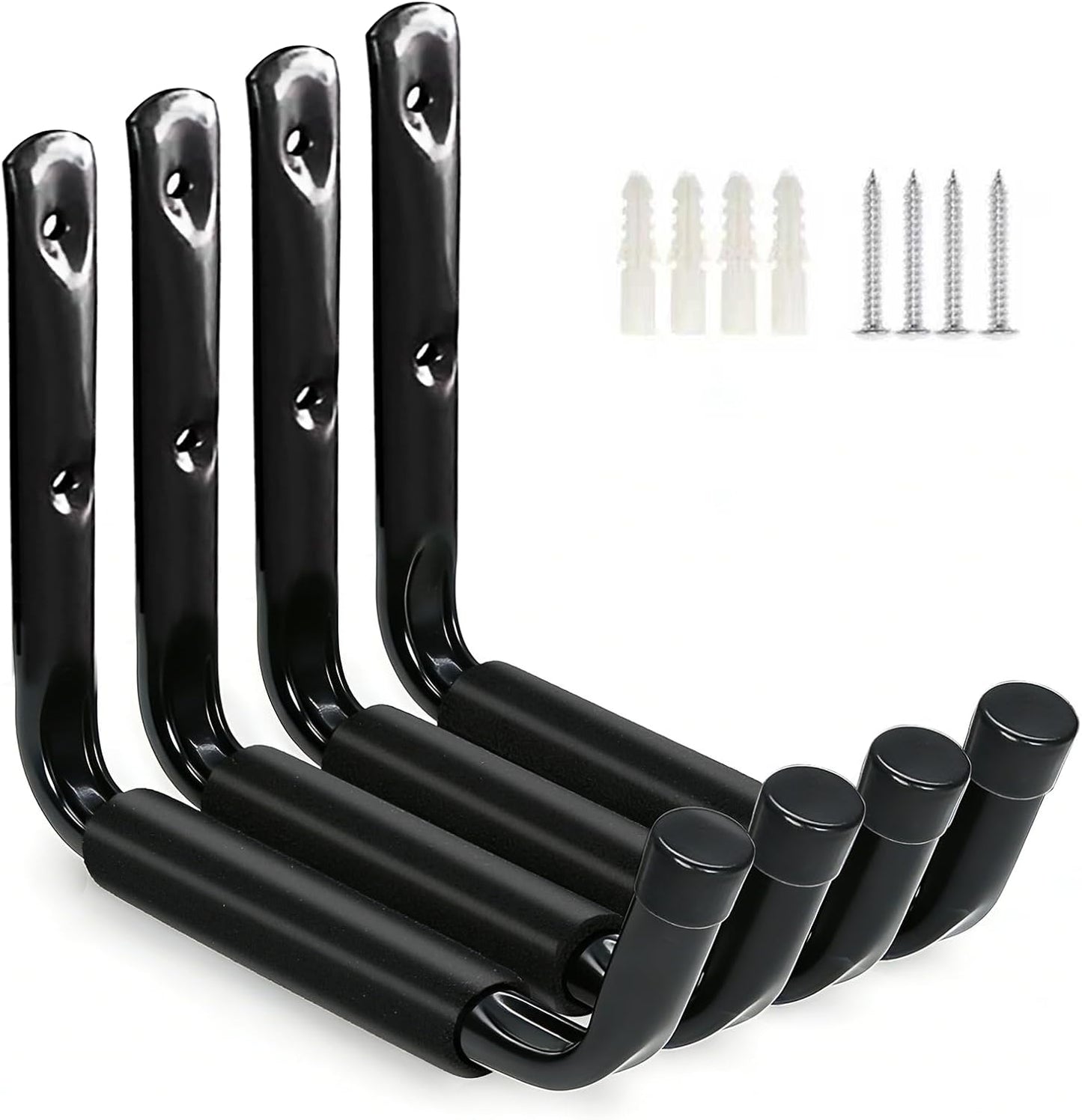 Ganchos pared garaje hierro inox EVA capacidad 66lbs