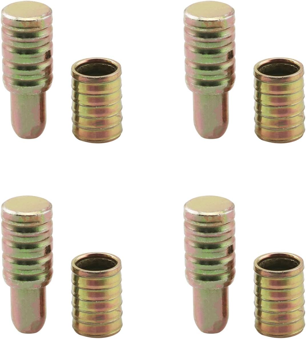 Soporte clavija antideslizante redondo 0.31x0.98pulg set 10 pzas