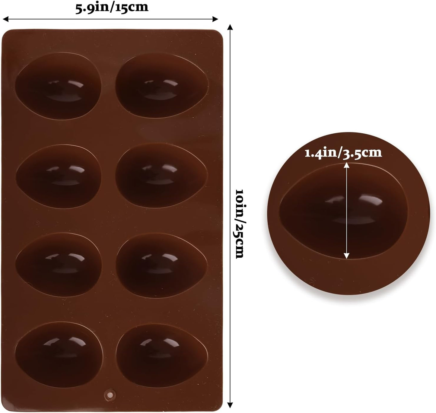 Moldes silicona huevo Pascua 8 cavidades para hornear decoración