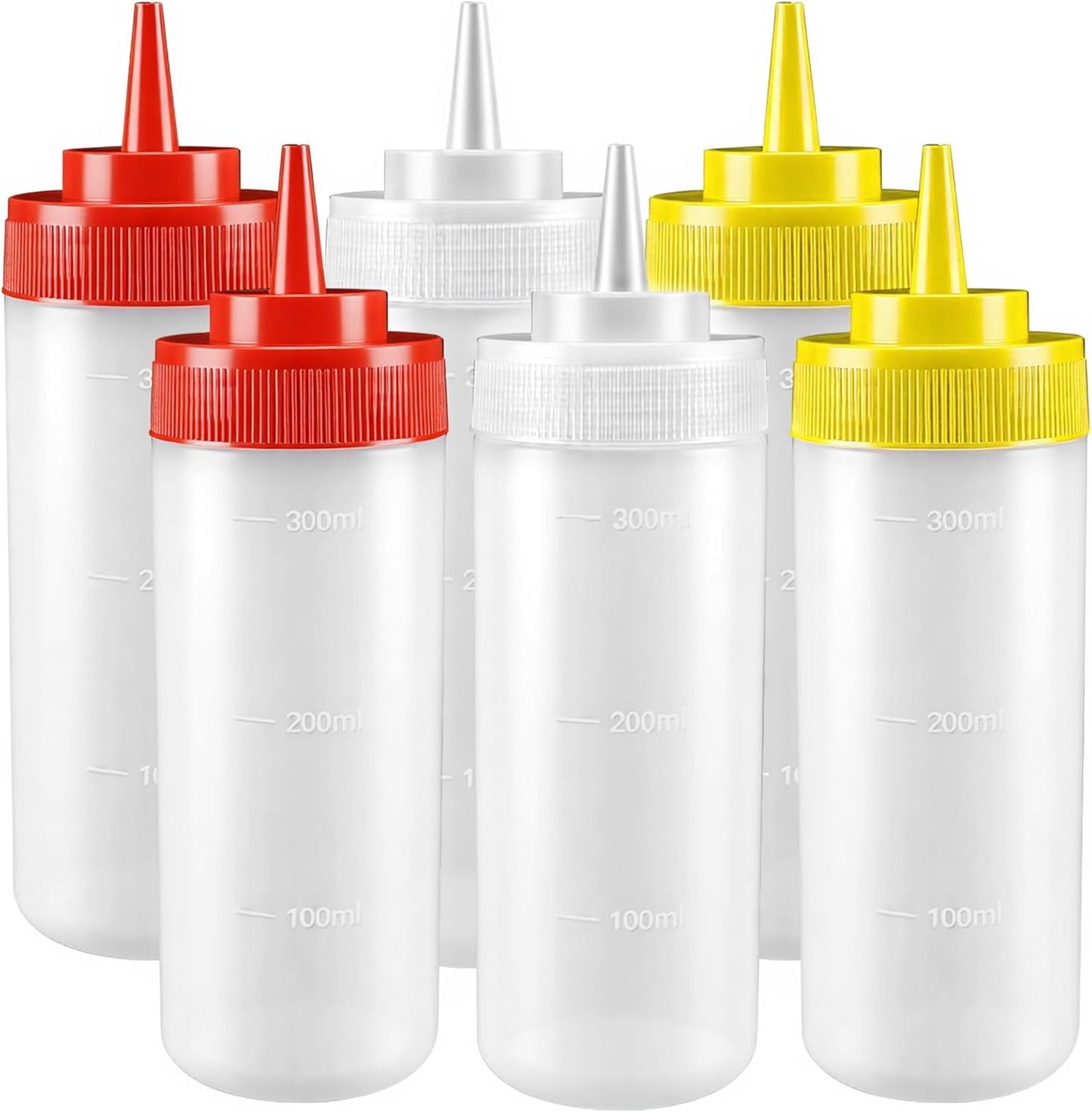 Juego de botellas exprimibles multicolor para cocina y barbacoa 12 oz