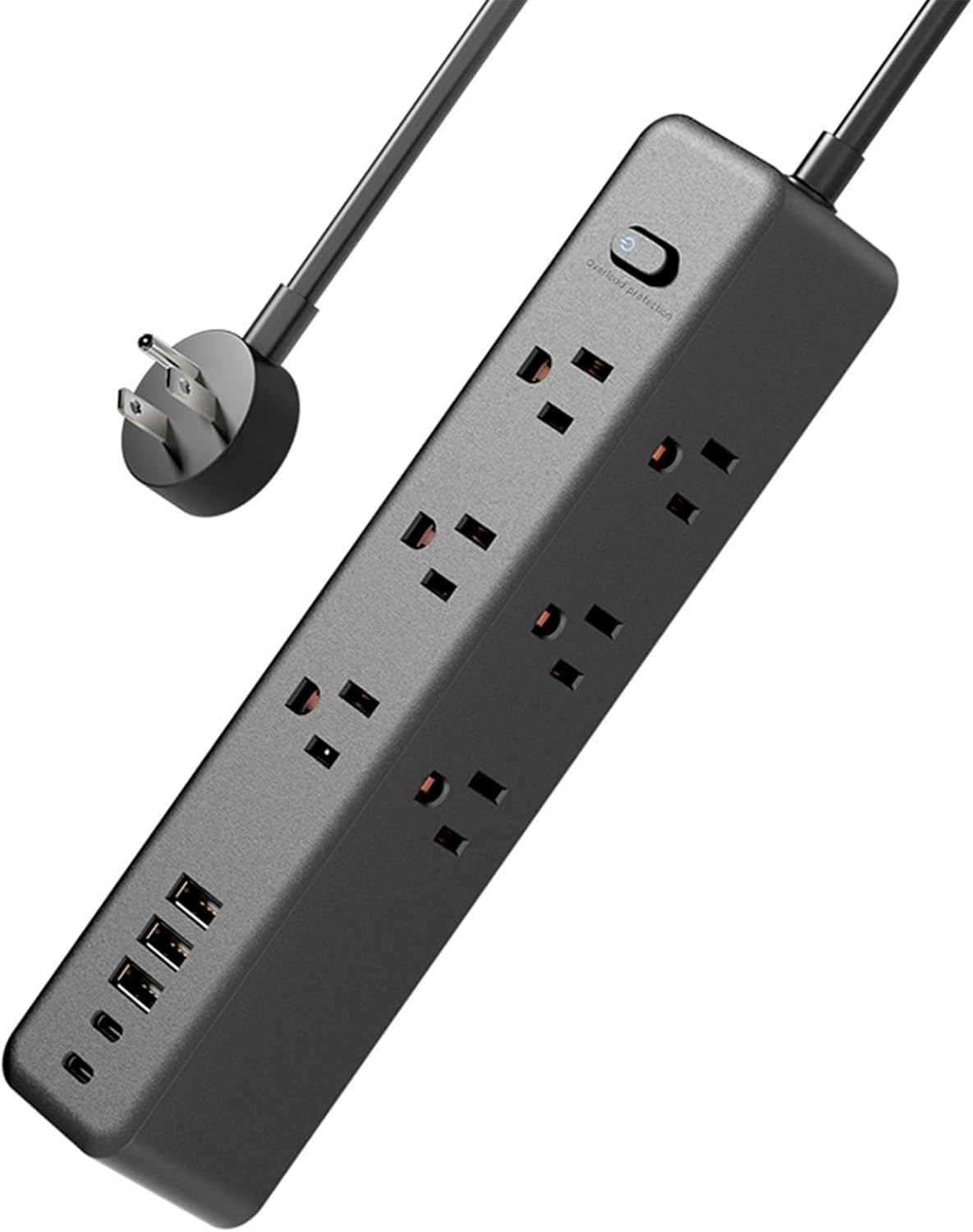 Regleta sobretensiones 5ft con 9 tomas USB A y C