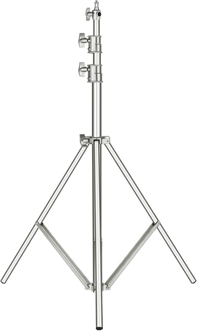 Soporte luz acero inox 3m trípode acolchado adaptador 1/4-3/8