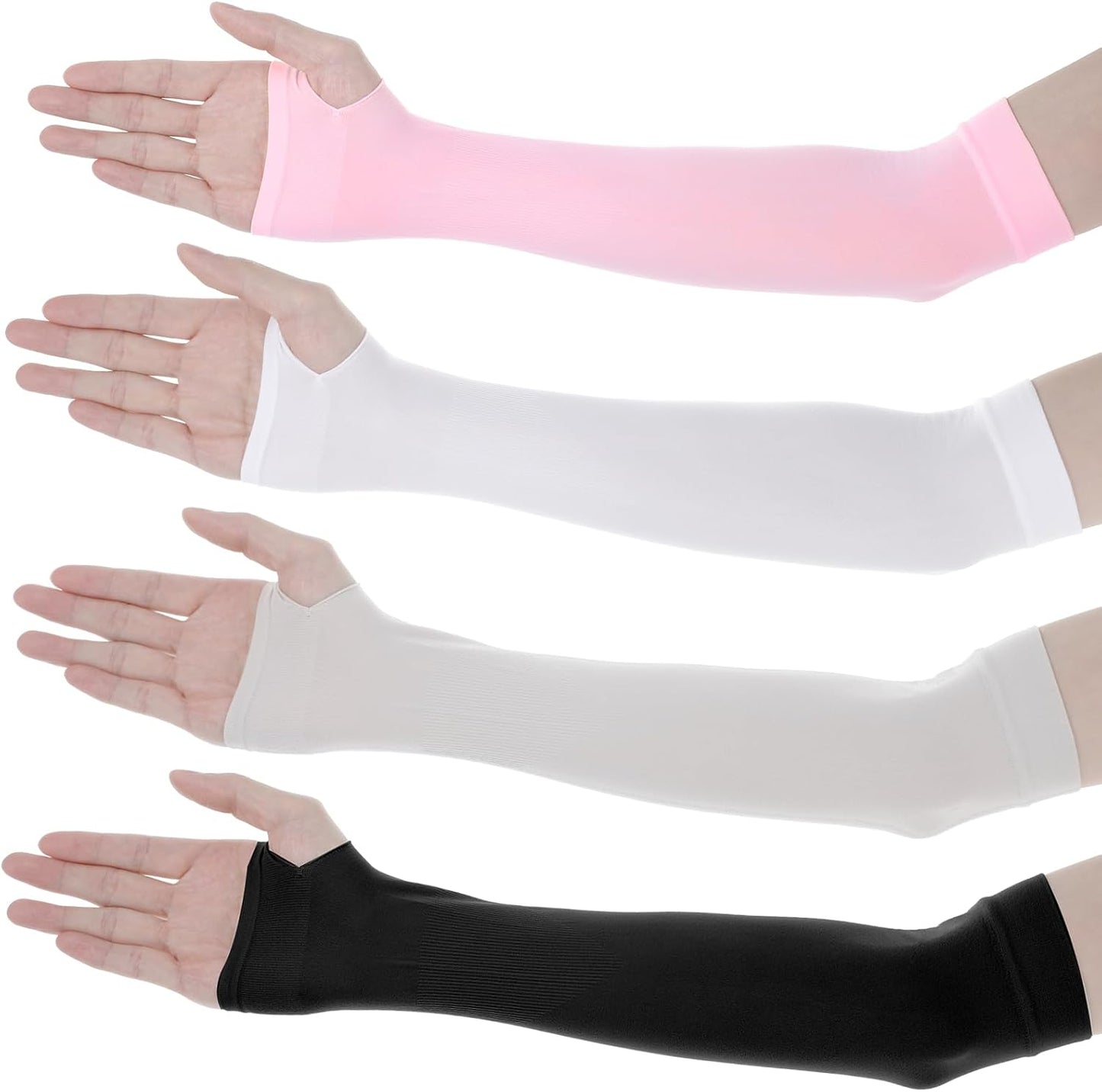 4 Pzas Mangas Compresión Solar para Mujer Ciclismo Conducción