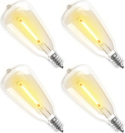 Pack 4 Bombillas LED ST38 E12 24V Inastillables