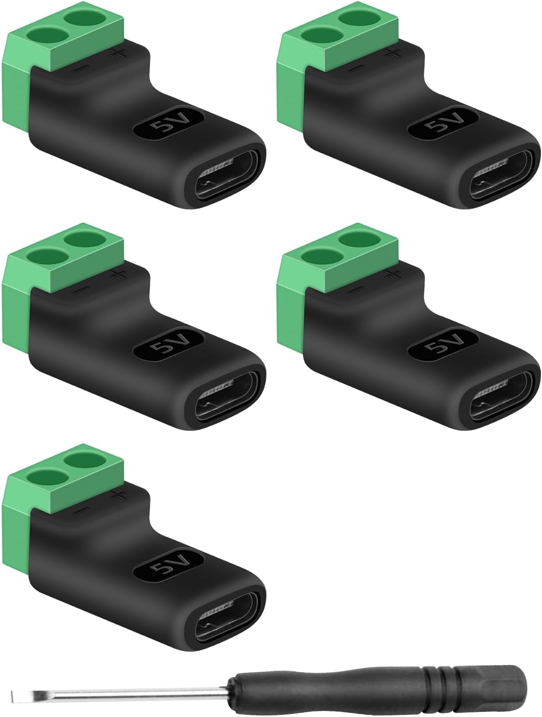 Adaptador USB C hembra a 2 pines sin soldadura set 5