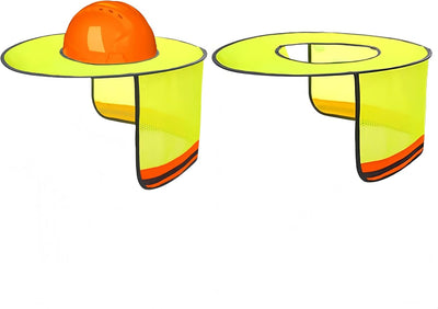 2 Pzas Sombrero Duro Cuello Malla Reflectante